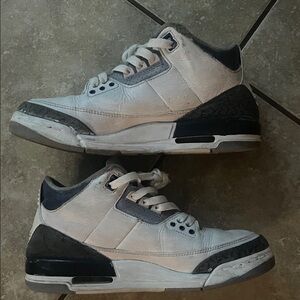 Jordan White and Black High-Top Sneakers